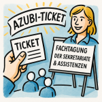Das Azubi-Ticket des Verbands der Sekretärinnen e. V. macht Nachwuchsförderung einfach: Erfahren Sie, warum die Teilnahme von Auszubildenden an der Fachtagung der Sekretariate & Assistenzen für Verwaltungen, Schulen, Universitäten und Unternehmen ein strategischer Gewinn ist.