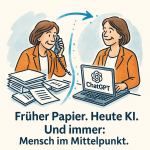 Wie Sekretärinnen und Kaufleute für Büromanagement die digitale Transformation im Sekretariat erfolgreich gestalten. KI verstehen, Tools sicher einsetzen und die eigene Rolle stärken.