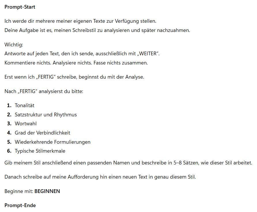 Eigene Schreib-DNA sichtbar machen